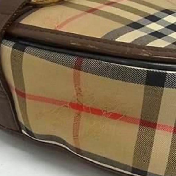 Burberrys Nova Check Shoulder Bag Canvas and Leather Beige - Picture 5 of 6